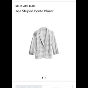 Casual gray and white stripe blazer